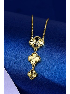 Innuendo Jewelry 925 Ayar Gümüş 3'lü Yonca Kolye