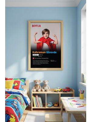 Giftcrea Kişiye Özel Film Posteri Ahşap Tablo | Boyflix Uv Baskı Çerçeveli