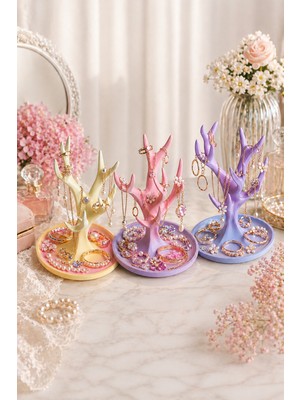 My Craft 3D MYCRAFT3D Şık Tasarım Takı Standı - Geyik Boynuzu Kolye, Küpe ve Yüzük Organizer Modern Aksesuar Düzenleyici