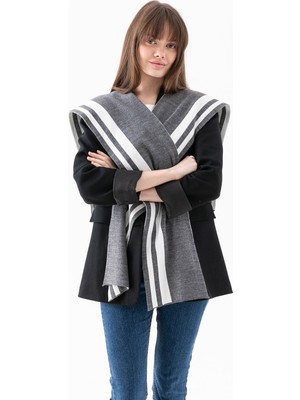 Osmanlı Triko Kare Parçalı Patchwork Atkı-Spor Triko Örme Omuz Atkısı-Boho Şal - Atkı