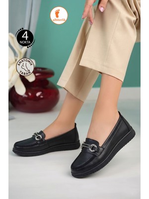 Albishoes Kadın 4 Noktalı Toka Detay Anatomik Kaymaz Taban Rahat Hafif Günlük Ayakkabı Anne Ayakkabı