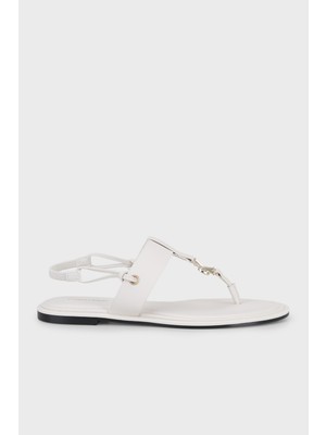 Calvin Klein Logo Detaylı Parmak Arası Sandalet HW0HW02926PGA Bayan Sandalet HW0HW02926 Pga