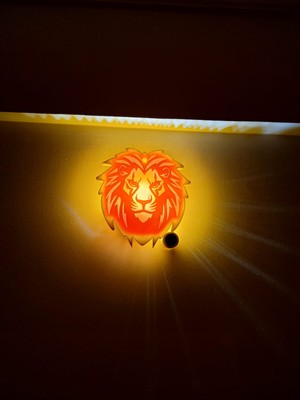Alse 3D Aslan Kafası Duvar & Gece Lambası
