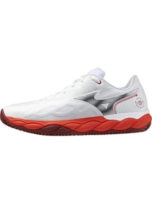 Mizuno Wave Enforce Court cc Erkek Tenis Ayakkabısı Beyaz / Kırmızı