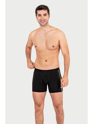 Obje Erkek Siyah Likra Cotton Boxer