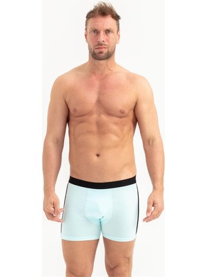 Obje Erkek Turkuaz Likra Cotton Boxer