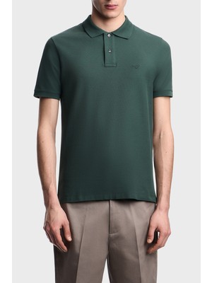Emporio Armani % 100 Pamuk Slim Fit Düğmeli Polo Erkek Polo EM005239 AF10497 U7263