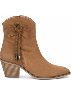 Love Shine Aurelle Western Püsküllü Süet Kovboy Bot Suni Süet Büyük Numara