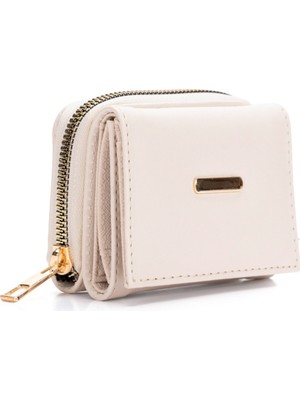 Newish Polo Kadın Fermuarlı Çok Bölmeli Kartlık ve Bozuk Para Bölmeli Küçük Cüzdan - NEWPOLO401