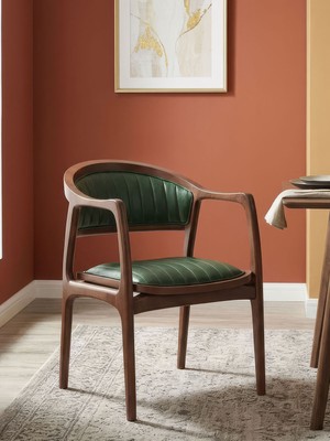 Gazzini Furniture Kensington Kolçaklı Iskandinav Ahşap Sandalye
