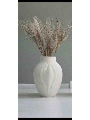 Hanart Modern Dekoratif Vazo 20 cm Beyaz