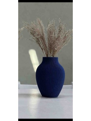 Hanart Modern Dekoratif Vazo Lacivert 20 cm