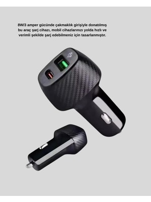 İlanib Ticaret Araç Içi Bluetooth Müzik Kiti + Type-C Pd Araç Şarjı Seti