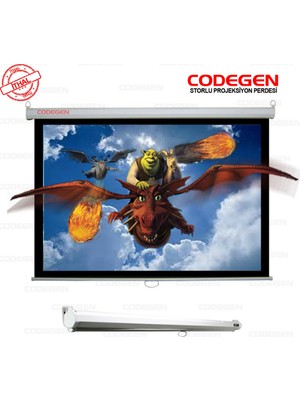 İlanib Ticaret Codegen Ax-18 Storlu Projeksiyon Perdesi 180X180 (Arkası Siyah Fonlu - Duvar/tavan ASILABILIR)(1923)