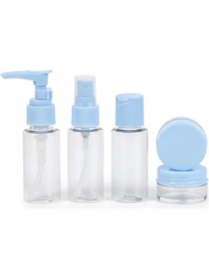 İlanib Ticaret 5’li Seyahat Dolum Şişe Seti 30 ml Şeffaf Taşıma Çantalı