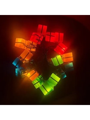 Ett 4m 20 LED Pilli Hediye Kutusu Figürlü Lamba
