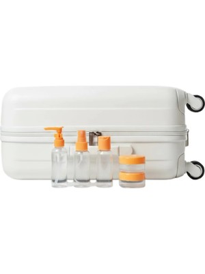 İlanib Ticaret 5 Parça Taşınabilir Seyahat Banyo Seti Şeffaf Şişe Takımı