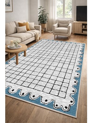 Lioara Home Modern Dijital Baskı Halı |  Yıkanabilir Kaymaz Taban Salon & Yatak Odası Halısı