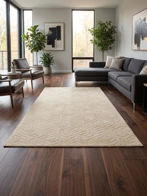 NarStore Home Dinar Armoni Kaymaz Tabanlı Kesme Kabartmalı Yıkanabilir Salon Koridor Mutfak Hali