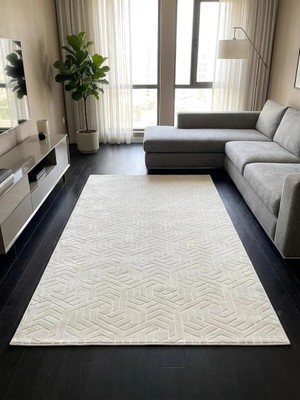 NarStore Home Dinar Armoni Kaymaz Tabanlı Kesme Kabartmalı Yıkanabilir Salon Koridor Mutfak Hali