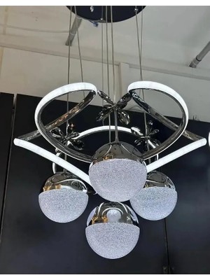 Kumsar Aydınlatma Dron Model Ledli Sarkıt 4 Toplu Avize - Salon Oturma Odası Model