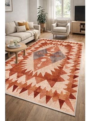 Lioara Home Modern Dijital Baskı Halı |  Yıkanabilir Kaymaz Taban Salon & Yatak Odası Halısı