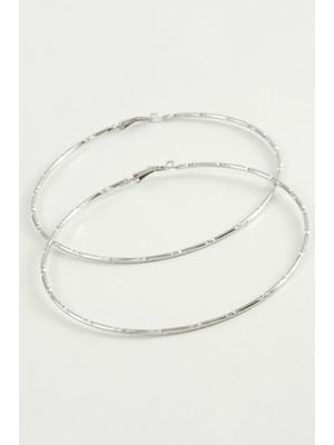Zero Land Cosmotex Noktalı Metal Halka Küpe 8-9-10 Cm-8 cm