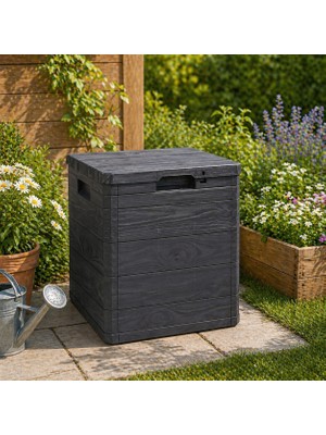 Csb Store Bahçe & Balkon Depolama Sandığı 90 Lt Kilitlenebilir Plastik Kutu 42,5X44X50 cm