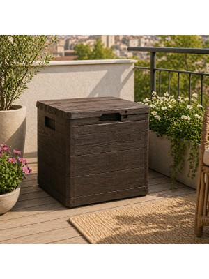 Csb Store Bahçe Depolama Kutusu 90 Lt Dayanıklı Plastik Sandık Balkon Teras Organizer 42,5X44X50 cm