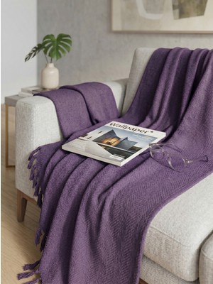 Grape Textile Balık Sırtı Serisi/mor/koltuk Örtüsü