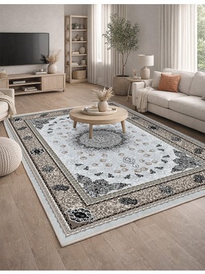 Lioara Home Modern Dijital Baskı Halı |  Yıkanabilir Kaymaz Taban Salon & Yatak Odası Halısı