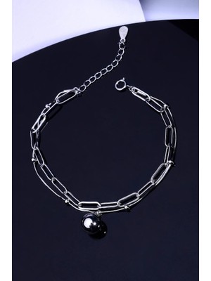 Innuendo Jewelry 925 Ayar Gümüş Daire Detaylı Bileklik