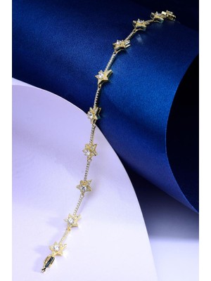Innuendo Jewelry 925 Ayar Gümüş Taş Detaylı Yıldızlı Bileklik