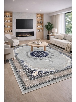 Lioara Home Modern Dijital Baskı Halı |  Yıkanabilir Kaymaz Taban Salon & Yatak Odası Halısı