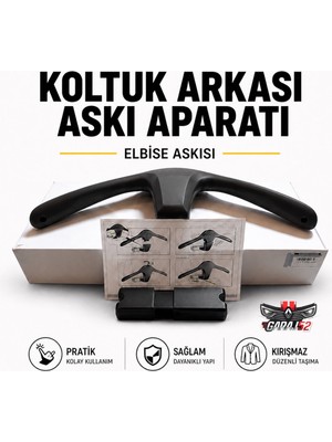 Mais Araç Koltuk Arkası Askı Aparatı | ABS Malzeme ile Güçlendirilmiş Tasarım 12-15 cm Uyumlu 7711785946