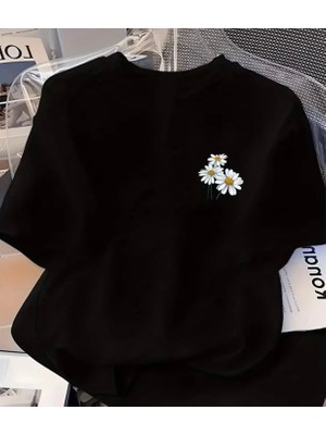 Nıgrum Pardus Özel Seri Büyük Beden Pandalar Baskılı %100 Pamuk Oversize Şık Kadın T-Shirt