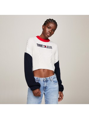 Tommy Hilfiger Kadın Beyaz Triko
