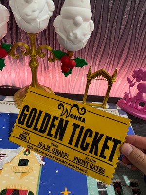 3dvibeswithmerve Willy Wonka Golden Ticket 18X10