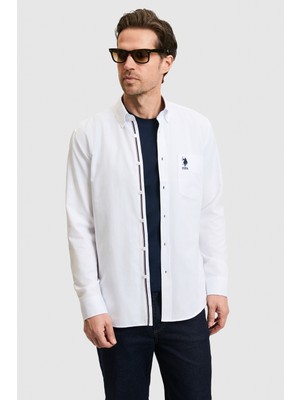 U.s. Polo Assn. Erkek Beyaz Gömlek Basic 50324722-VR013