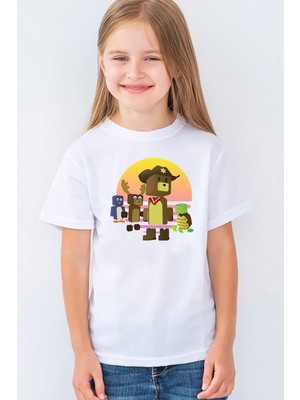 Morinna Super Bear Adventure Baskılı Unisex Çocuk Tişört T-Shirt Mr-03