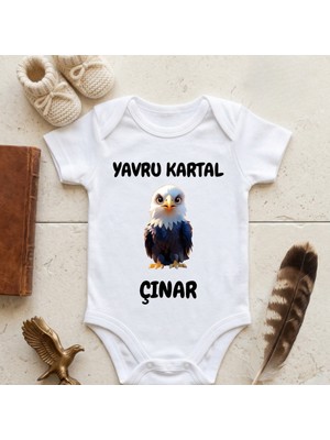 Egg Baby Isimli  Bebek Zıbın Yavru Kartal Siyah Beyaz Taraftar Temalı %100 Pamuklu Bebek Body