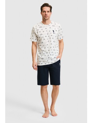 U.s. Polo Assn. Erkek Beyaz Pijama Takım 50326151-VR013