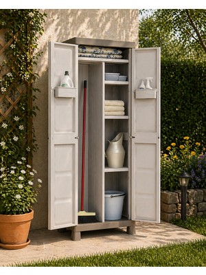 Csb Store Çok Amaçlı Plastik Dolap Bahçe Balkon Depolama Dolabı 65X45X182 cm