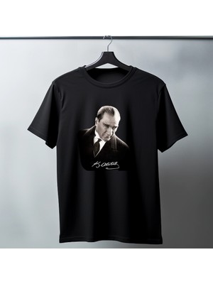 Timisiva Atatürk-13 Erkek Kadın Premium Tişört %100 Pamuk Oversize Basic Günlük Şık T-Shirt
