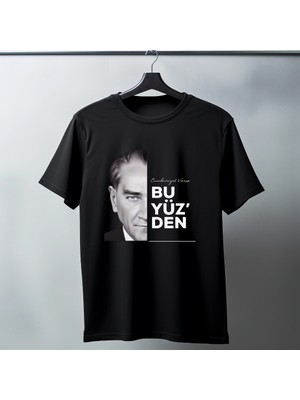 Timisiva Atatürk-9 Erkek Kadın Premium Tişört %100 Pamuk Oversize Basic Günlük Şık T-Shirt