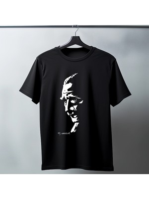 Timisiva Atatürk-12 Erkek Kadın Premium Tişört %100 Pamuk Oversize Basic Günlük Şık T-Shirt