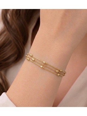 Lume Store Mia Taş Detaylı Çelik Bileklik