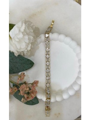 Kuyumcu Model Taşlı Gold Xuping Bileklik