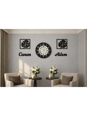 Salon Duvar Saati 40 cm Şık Tasarım Evinizin Havasını Değiştirecek No 4025
