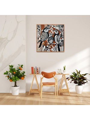Galeri Mavi “together” Özgün Akrilik Tablo | 70X70 cm | Vernikli | Çerçevesiz | El Yapımı